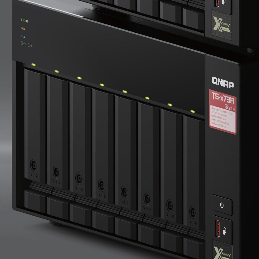 QNAP NAS, no HDD/SSD, AMD Processor | TS-873A-8G, 8-Bay, 8GB RAM, 2.5GbE