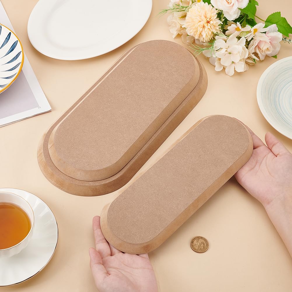 BENECREAT 3 Grössen Tan Keramik Schablone für Ton, Holz Oval Keramik Schablonen Töpferei Werkzeuge f