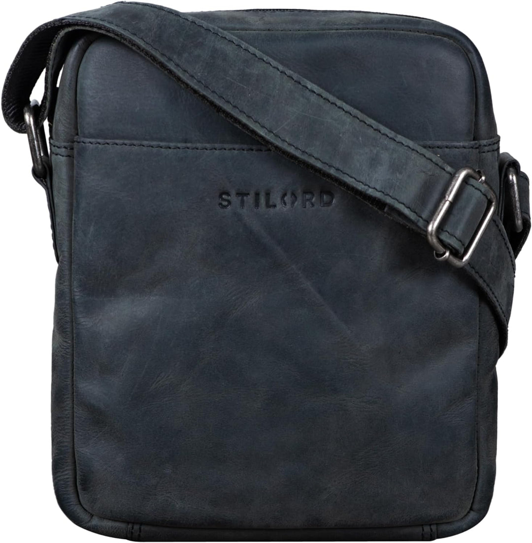 STILORD 'Nils' Vintage Ledertasche Umhängetasche Klein für Herren Damen Tablettasche 9.7 Zoll DIN A5