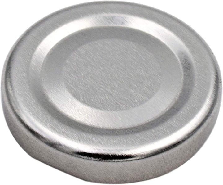 gouveo 48er Set Einmachgläser 40 ml Mini mit Schraub-Deckel silberfarben - Mini Vorratsgläser mit Dr