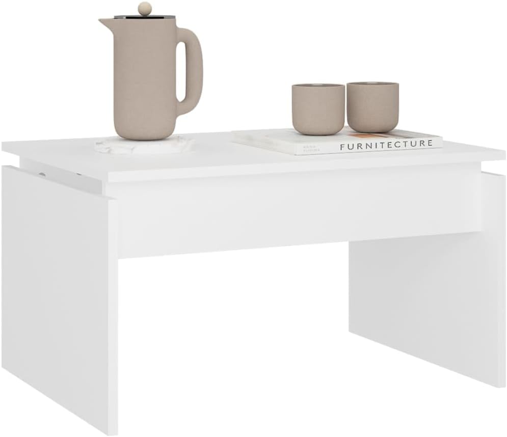 Couchtisch Weiss 68x50x38 cm Spanplatte