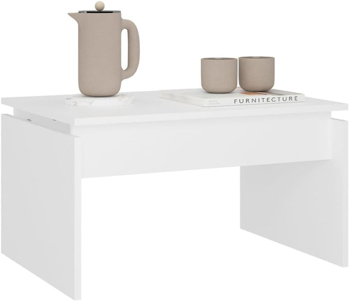 Couchtisch Weiss 68x50x38 cm Spanplatte