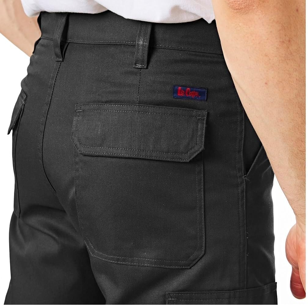 Lee Cooper Herren Cargo Arbeitshose 245 GSM – Workwear Hose Strapazierfähig Multi Taschen Pflegeleic