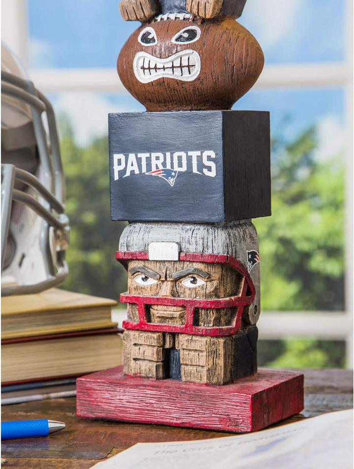Team Sports America NFL Unisex NFL Tiki Totem New England Patriots 5.5" x 16" Braun, New England Pat
