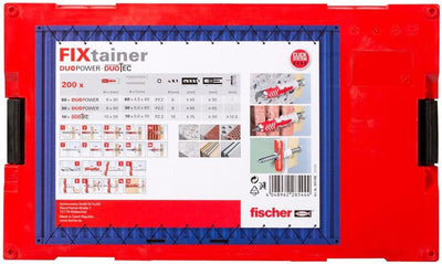 fischer 541106 FIXtainer - Die Power- und Schlauer-Box, Dübelset DUOPOWER und DUOTEC, Universaldübel