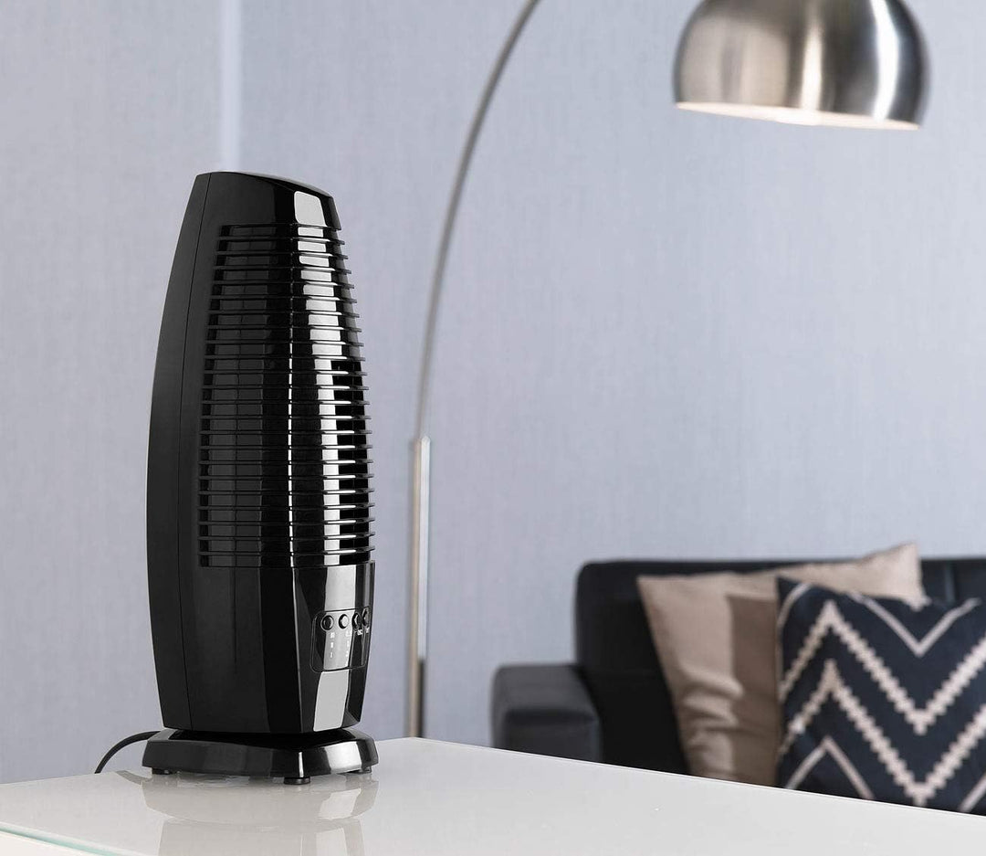 Sichler Haushaltsgeräte Ventilator oszillierend: Design-Tischventilator, Oszillation, Timer, 3 Gesch
