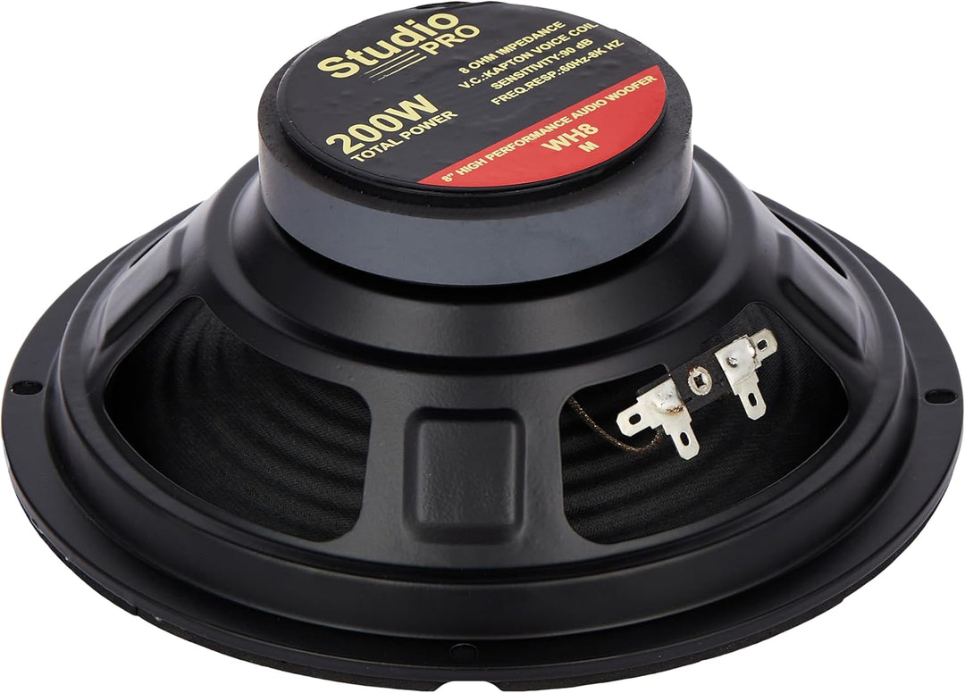 Pyramid WH8 200 Watt High Power Papierkegel 8 Ohm Subwoofer Standardverpackung, Standardverpackung