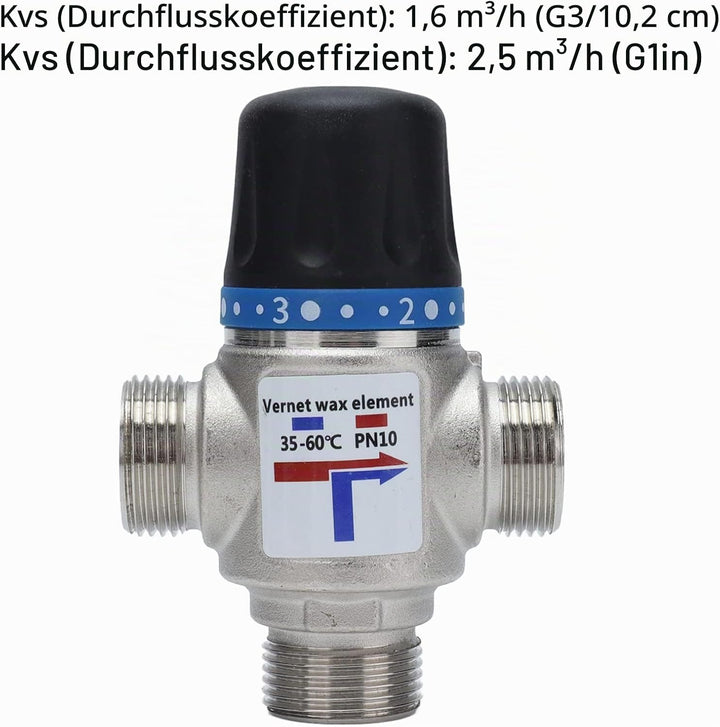 3-Wege-Thermostat-Mischwasserventil, automatisch abgeschnittenes Temperaturregelgerät Grosses Fluss-