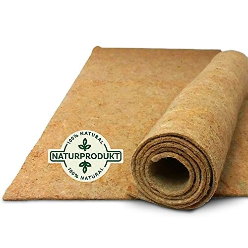 Natursache Hanfmatten für Nager - 100x50x0,5cm Nagerteppich aus 100% Hanf - Hanfmatte für Kaninchen,