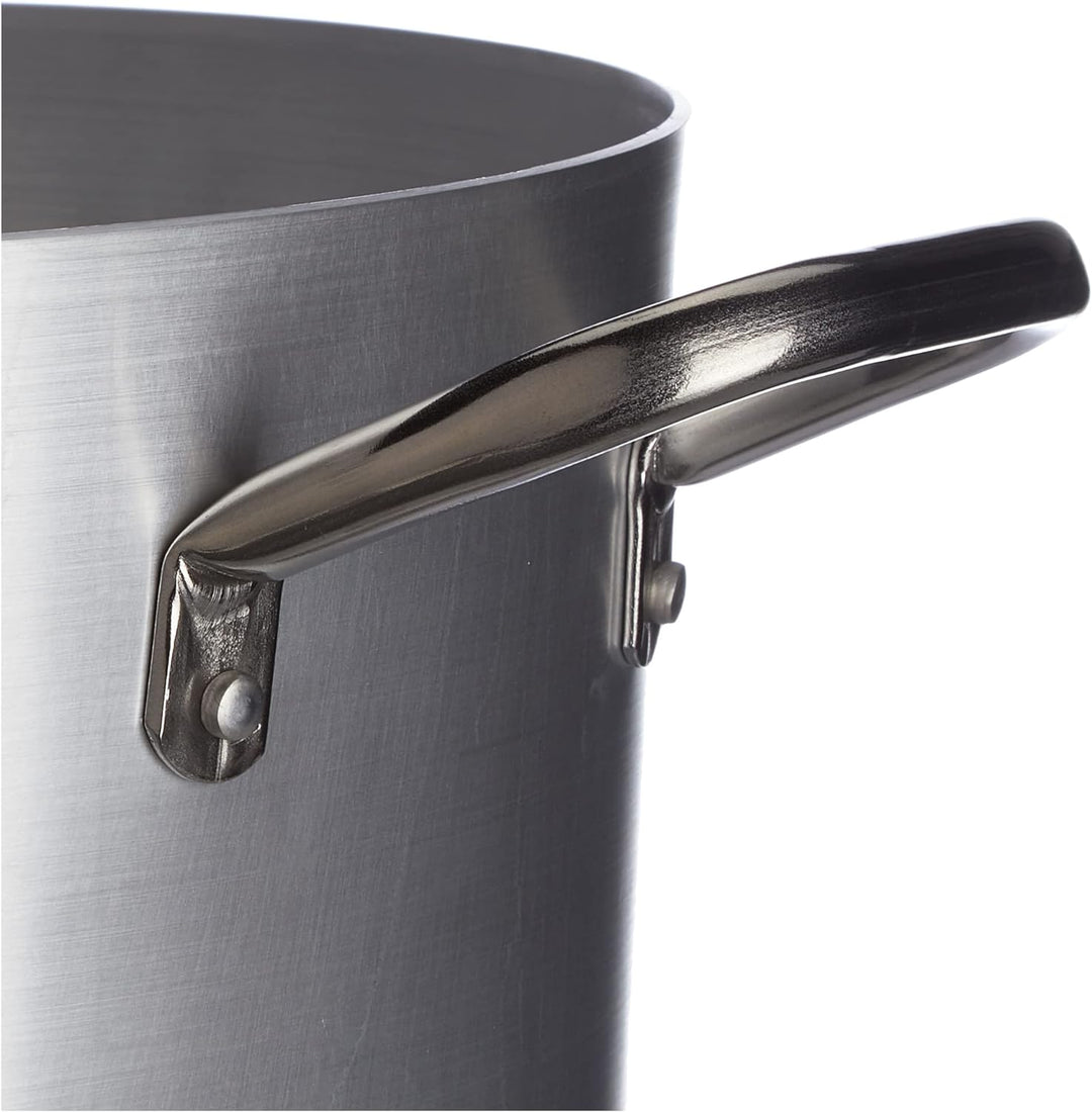 Pentole Agnelli Hoher Schmortopf, Metall, Silber/schwarz, 40 cm 25 Litri, 25 Litri