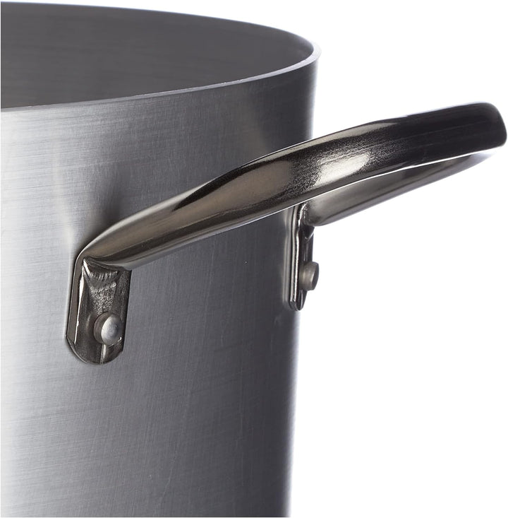 Pentole Agnelli Hoher Schmortopf, Metall, Silber/schwarz, 40 cm 25 Litri, 25 Litri