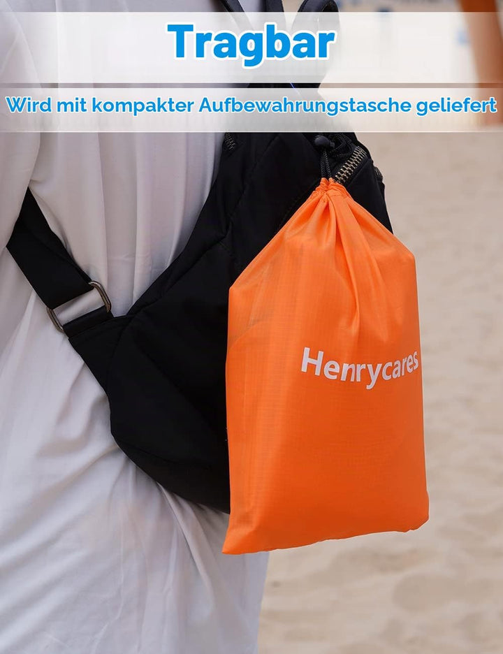 Stranddecke Super Gross 275cm x 300cm für Strandurlaub Reisen Camping, Leicht und Tragbar, Schnelltr