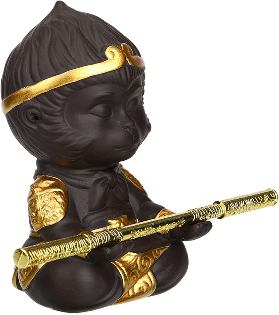 Chinesisches lila Ton Kung Fu Tee Haustier Set Monkey King TeaPet für Zuhause Teetablett Dekoration,