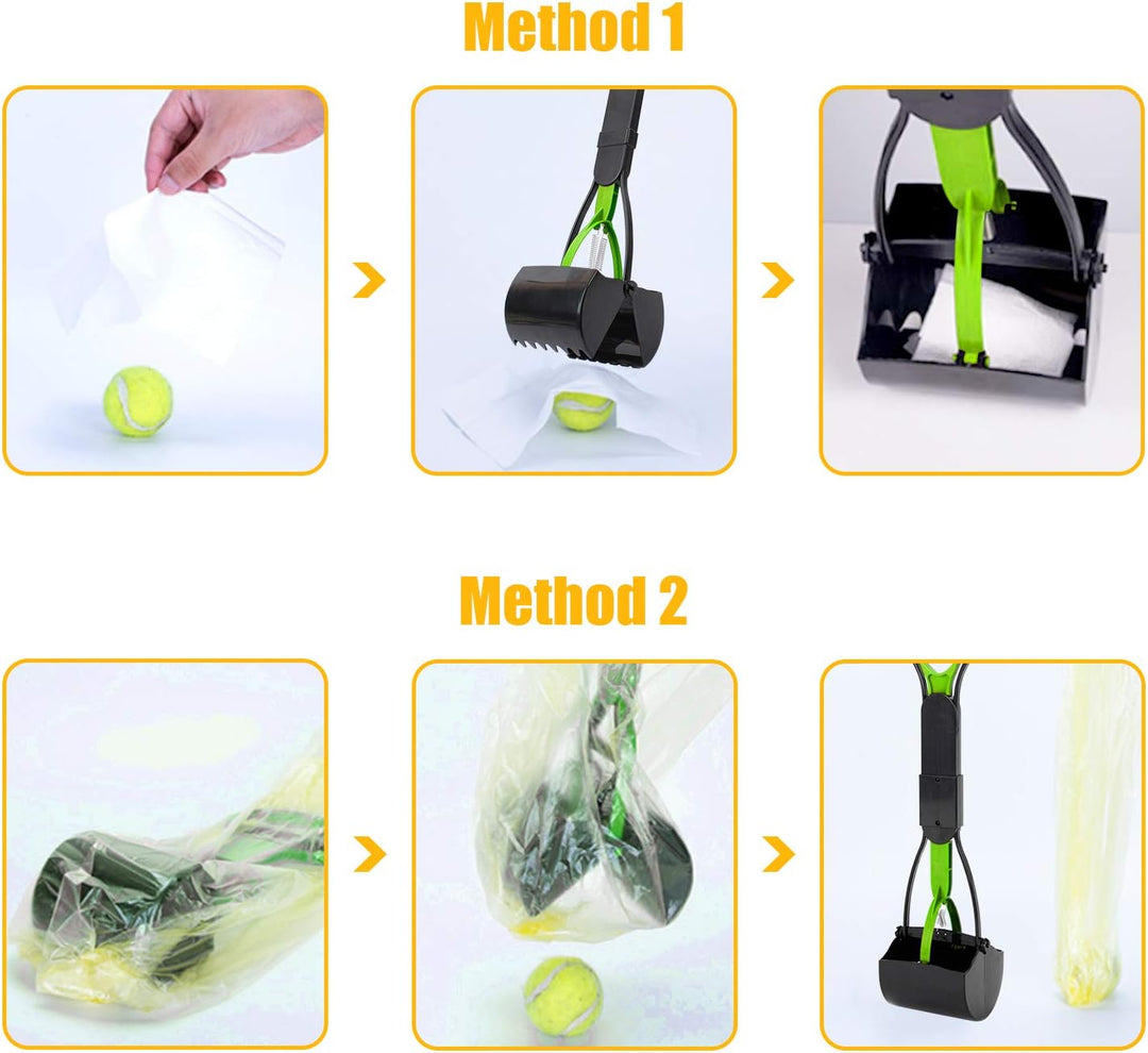 HyAdierTech Tragbare Hundekotgreifer, Kotgreifer Hunde, Yard Hund Pooper Scooper mit Abfallbeutel Sp