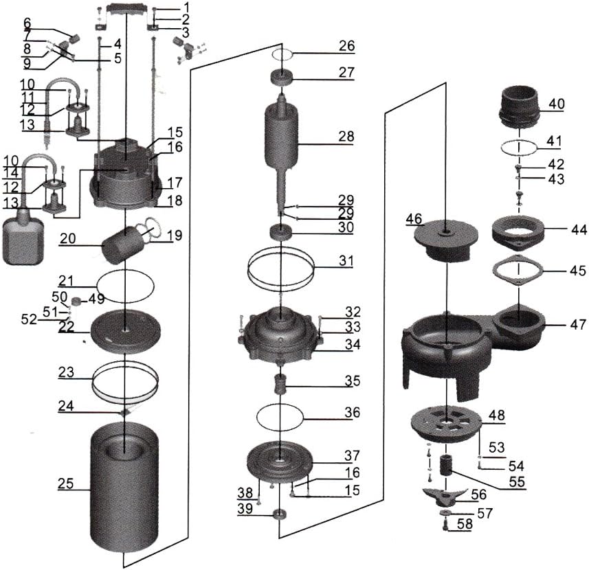 Schmutzwasserpumpe Schwimmerschalter Häcksler 31200 L/h 2200 W Förderhöhe bis 10 m