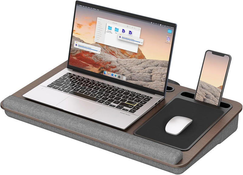 PUTORSEN Laptopkissen für Bett mit Kissen, Laptop Ständer Mausunterlage Passen bis zu 17,3 Zoll Note