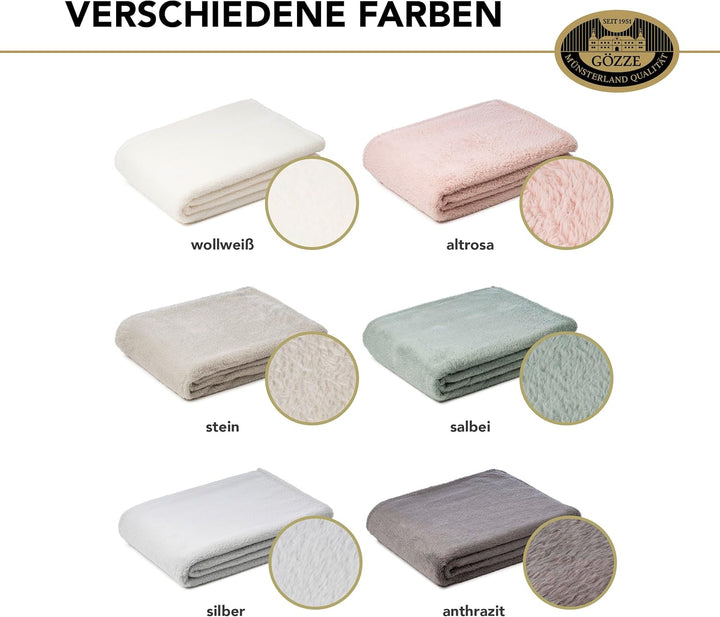 Gözze - Kuscheldecke Cali, Herrlich Flauschige und leichte Wohndecke, Sofadecke aus 100% Polyester,