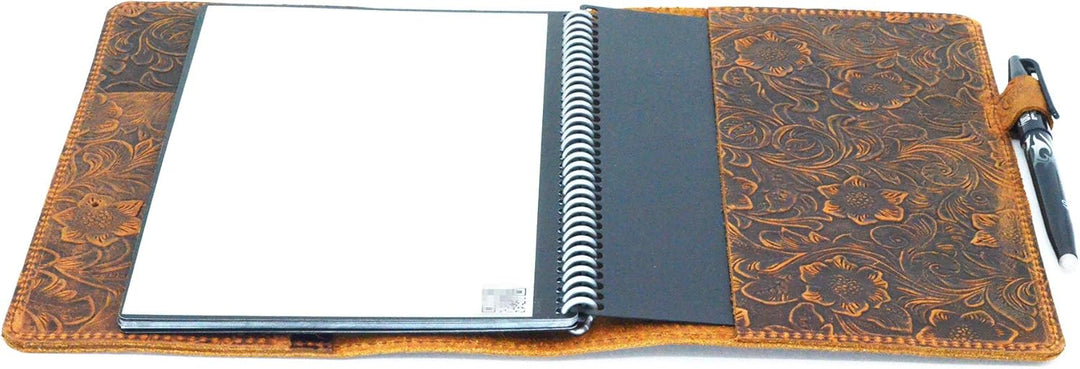 JJNUSA Kompatibel mit Rocketbook Cover Smart Business Handmade Distressed Echtleder Notebook Cover f