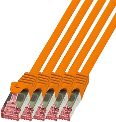 BIGtec LAN Kabel 5 Stück 10m Netzwerkkabel Ethernet Internet Patchkabel CAT.6 rot Gigabit SFTP doppe