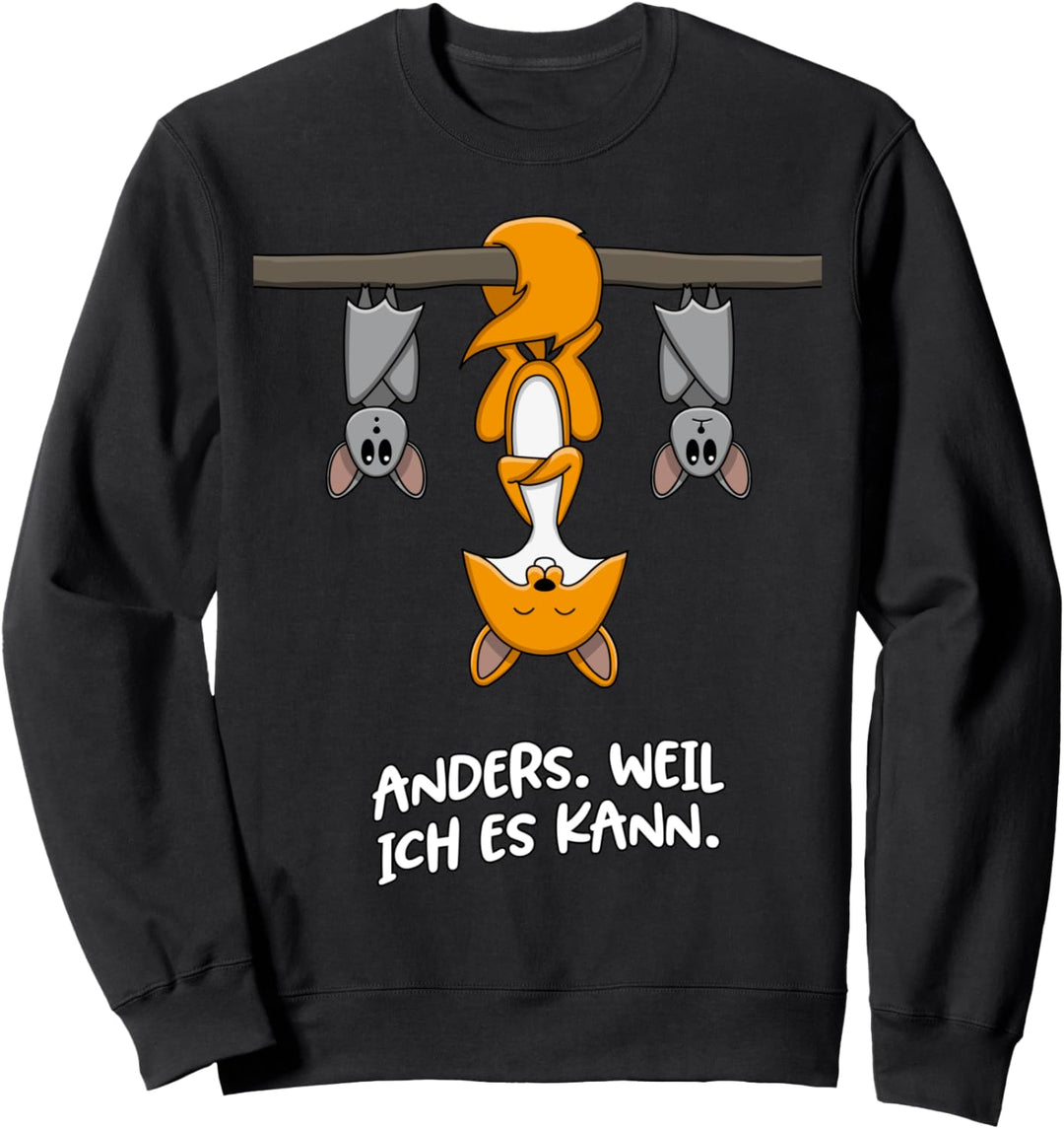 Fuchs Fledermäuse Lustige Tiere Kinder Mädchen Frauen Sweatshirt