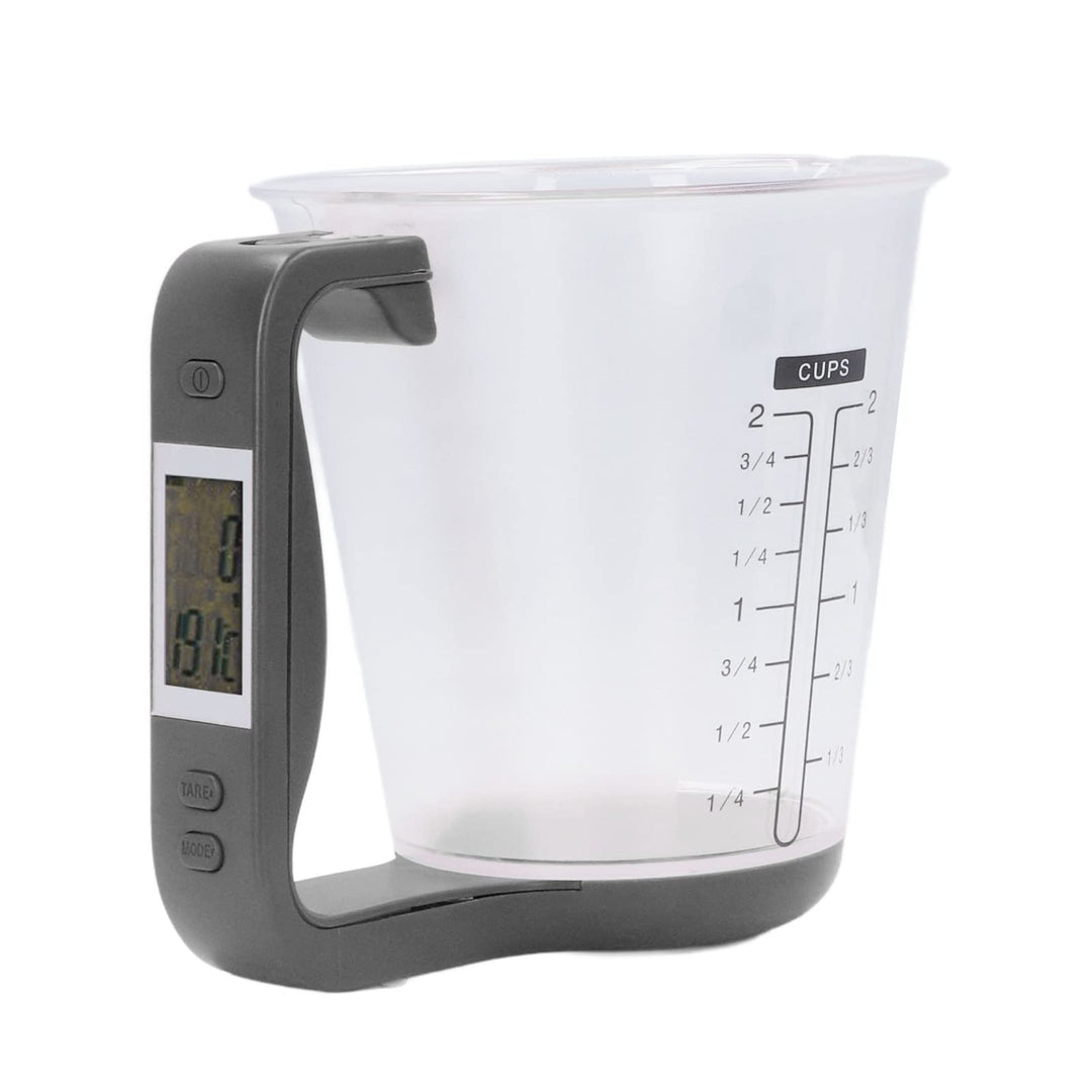 BORDSTRACT Digitale Messbecherwaage, Backwaage Flüssigkeitswaage, 1 kg Küchenwaage mit LCD-Display f