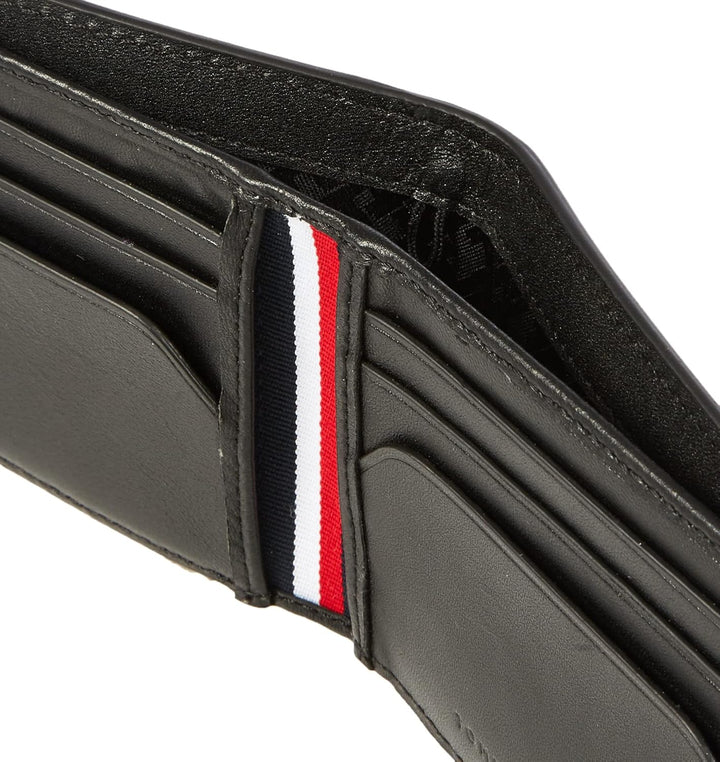 TOMMY HILFIGER Herren Th Bus Mini Cc Leder Geldbörsen, Black