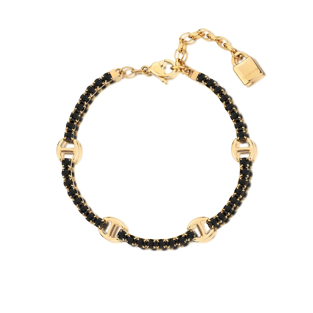 Brosway Damen-Armband | Desideri Kollektion BEI079, 180mm, Edelstahl Edelstahl Gelb, Zirkonia