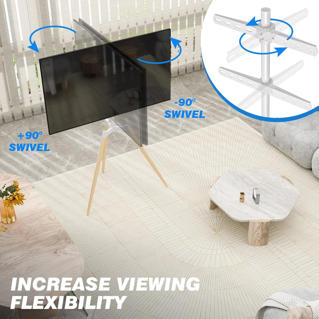 RFIVER Tripod TV Ständer Stativ Ständer Tripod Fernsehständer TV Bodenständer mit Staffelei Höhenver
