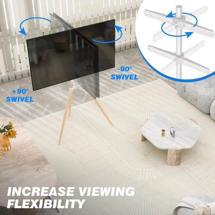 RFIVER Tripod TV Ständer Stativ Ständer Tripod Fernsehständer TV Bodenständer mit Staffelei Höhenver