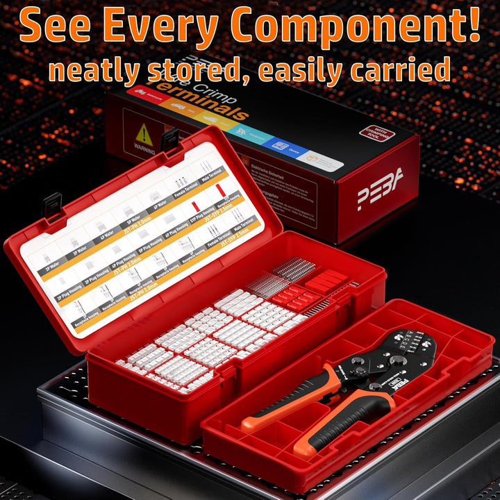 PEBA Premium Crimpzangen Set inkl. 24 Stile JST-PH 2.0mm Steckverbinder und JST-SYP Stecker - Profi