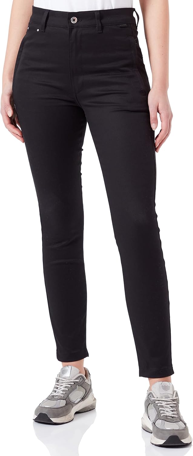 G-STAR RAW Damen Skinny Chinohose Pants 24W / 32L Schwarz (Dk Black D22892-c105-6484), 24W / 32L Sch