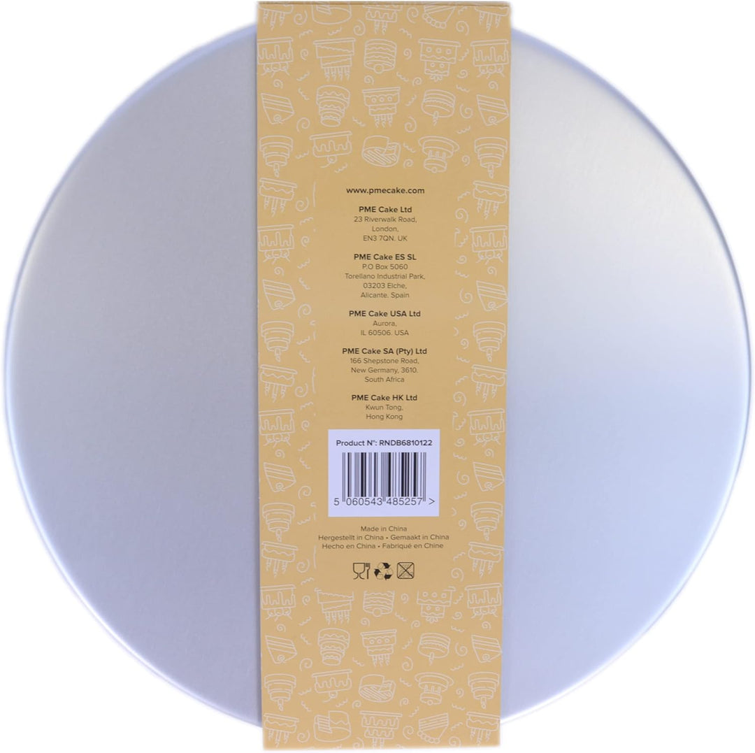 PME - Runde Kuchenformen 15, 20, 25, 30 cm x 5 cm tief, 4er-Satz, RNDB6810122, Silber