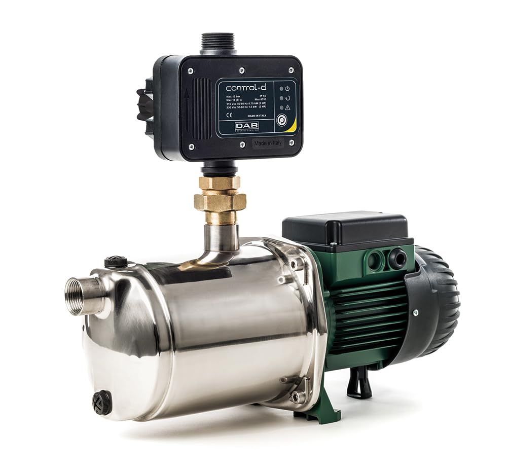DAB JetInox 132 M + DAB Control-D Hauswasserautomat - 4800 L/Std. - Förderhöhe 48 m - Rostfreier Sta