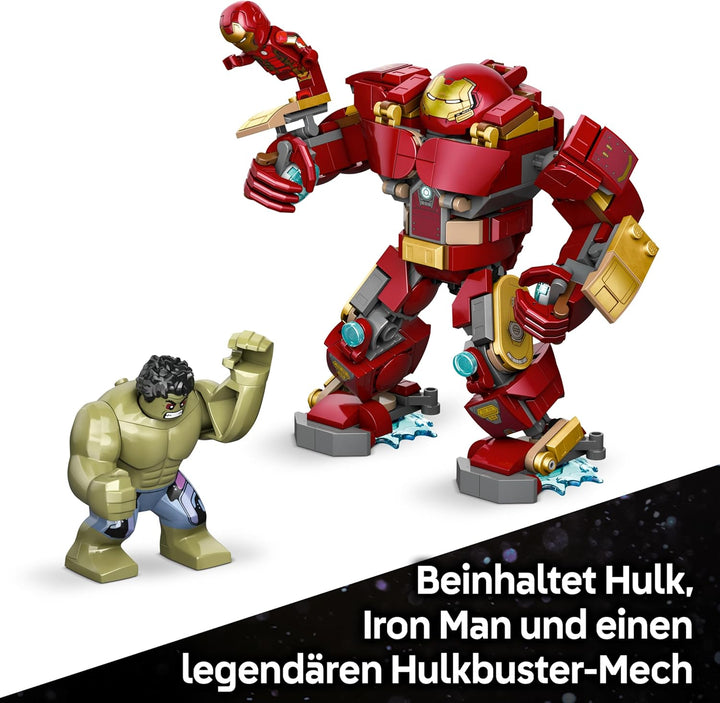 LEGO | Marvel Duell der Giganten: Hulkbuster vs. Hulk - Superhelden Spielzeug mit Actionfigur und 2