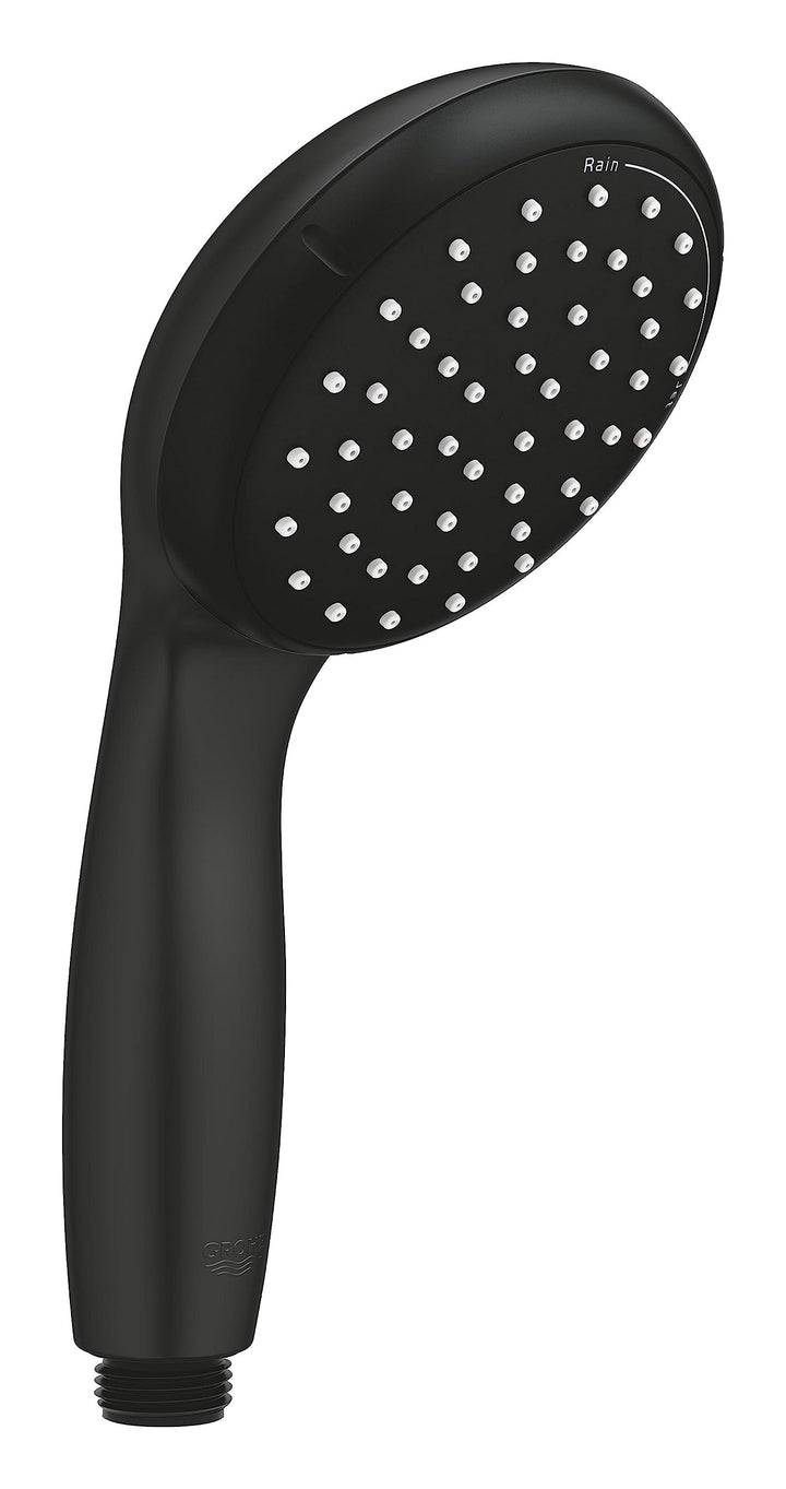 GROHE Vitalio Start 100 - Handbrause (wassersparend, 2 Strahlarten, Antikalk-System), matt schwarz,