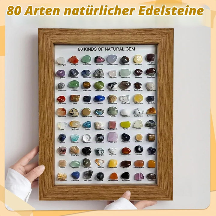Edelsteine Set, 80 Mineralien Edelsteinen, Natürliche Kristalle Edelstein Sammeln, Edelsteinsammlung