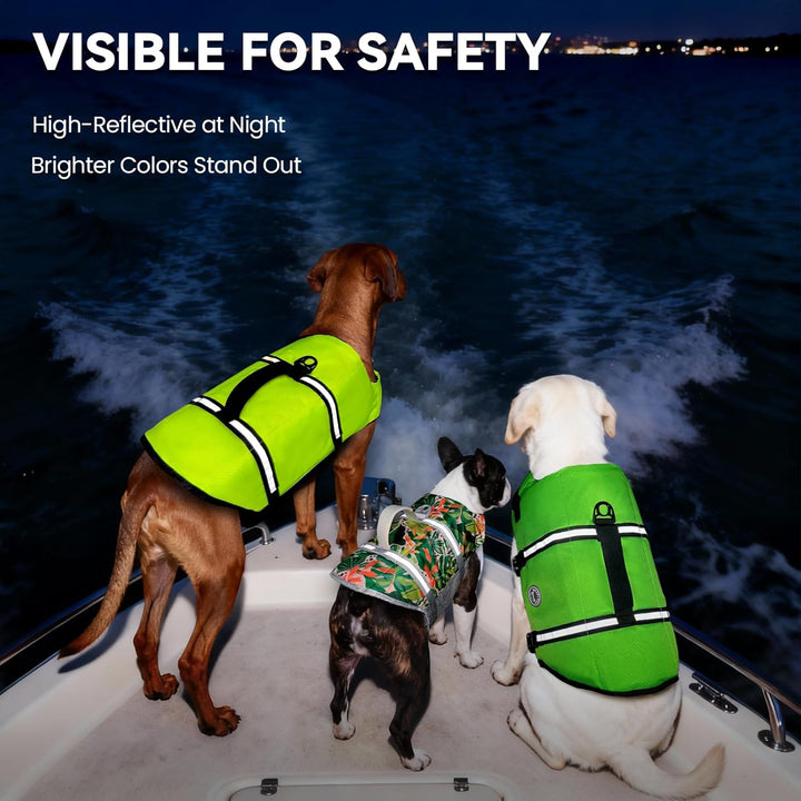 VIVAGLORY Rip Stop Schwimmweste Hund, Hundeschwimmweste, Schwimmhilfe &amp; Auftrieb, Rettungsweste Hund