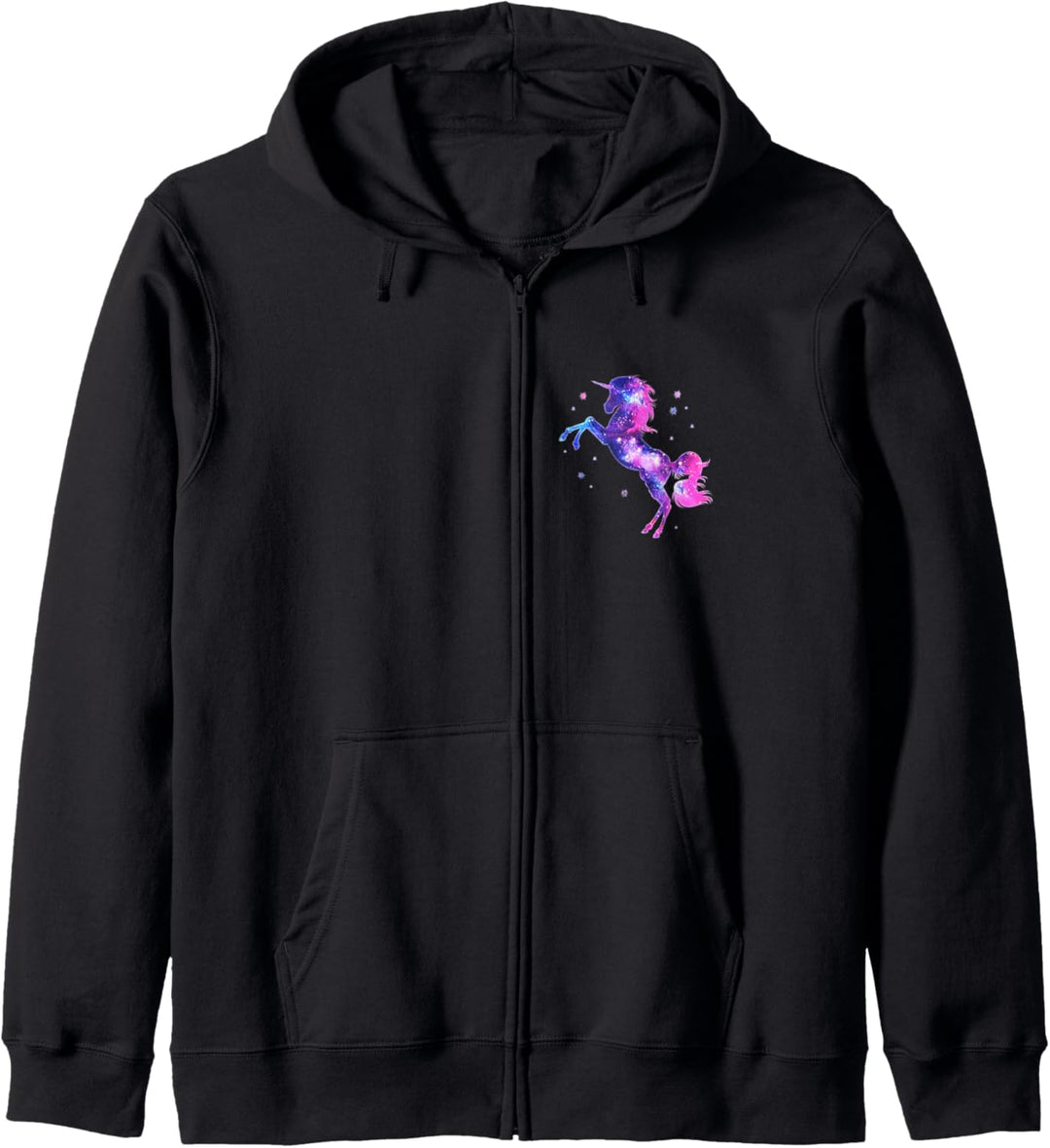Einhorn, Magie, Sterne, Weltraum, Pink, Rosa, Sternenhimmel Kapuzenjacke