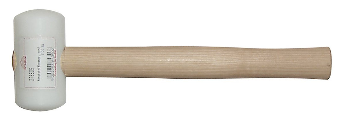 STUBAI KUNSTSTOFFHAMMER rund Ø 50 mm | splitterfreier Kunststoffkopf | ergonomischer Eschenstiel | S
