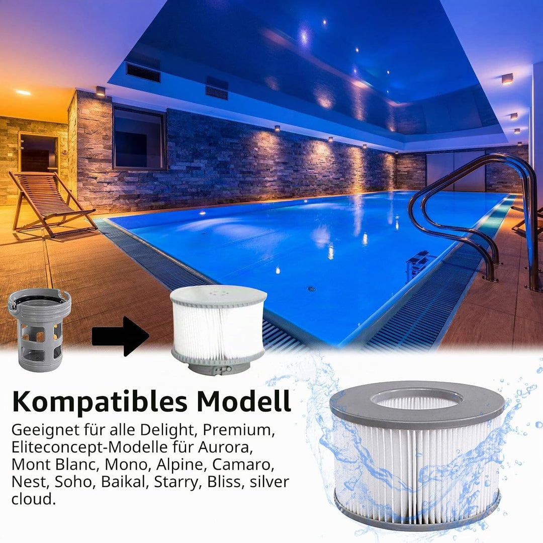 Ersatzfilter für MSPA, Whirlpool zubehör für MSPA Whirlpool Ersatz Filter Filterkartusche Wasserfilt