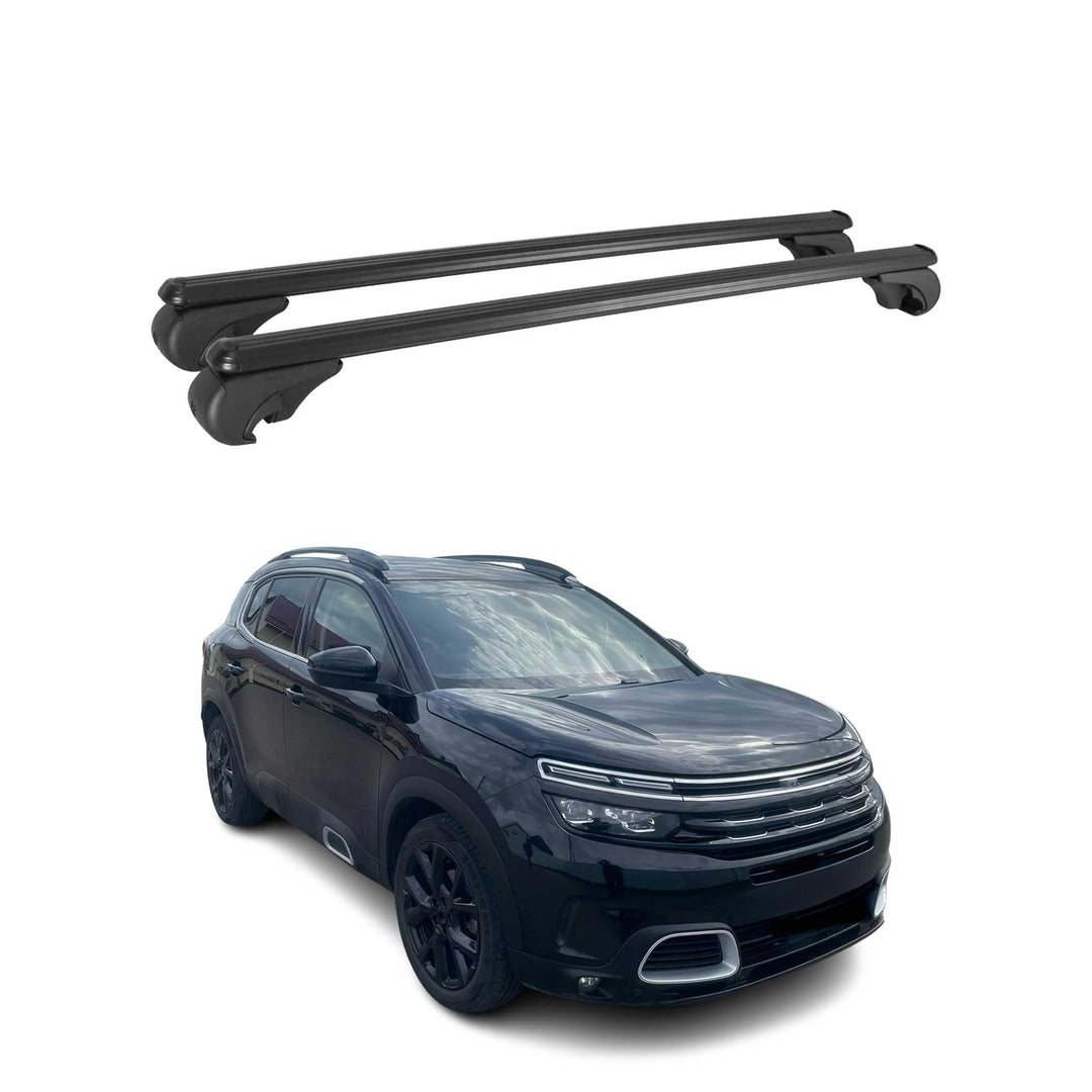 Dachträger für Citroen C5 Aircross 2018-2025 Gepäckträger Aluminium Schwarz 2X C5 Aircross 2018-2025