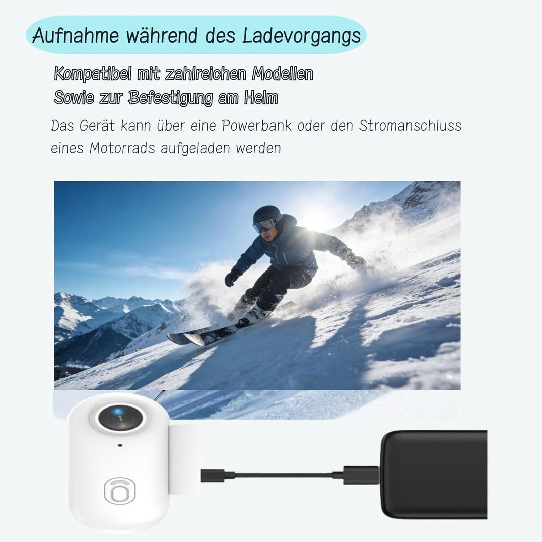 TKMARS 4K Mini Action Cam Wasserdicht Bodycam Körperkamera Mini Helmkamera Reiten 30 Meter Wasserdic