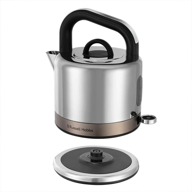 Russell Hobbs Wasserkocher [1,5l] Distinctions Edelstahl Titanium (Schnellkochfunktion, herausnehmba