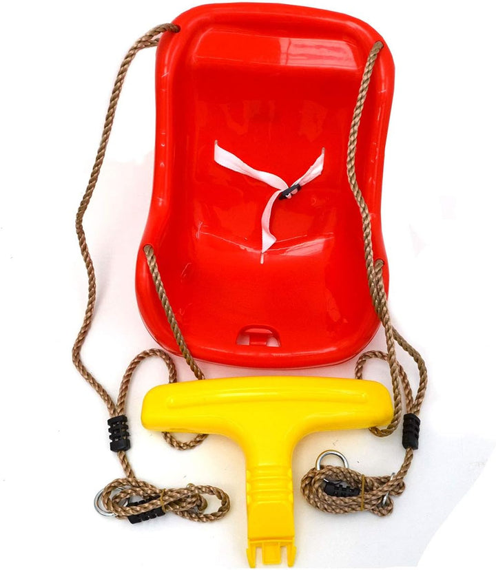 LittleTom Babyschaukel 45x36x38 cm Kinder Schaukelsitz Baby Gartenschaukel Rot