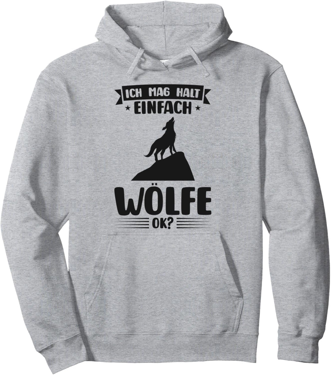 Wolf Waldtier Tier Pullover Hoodie