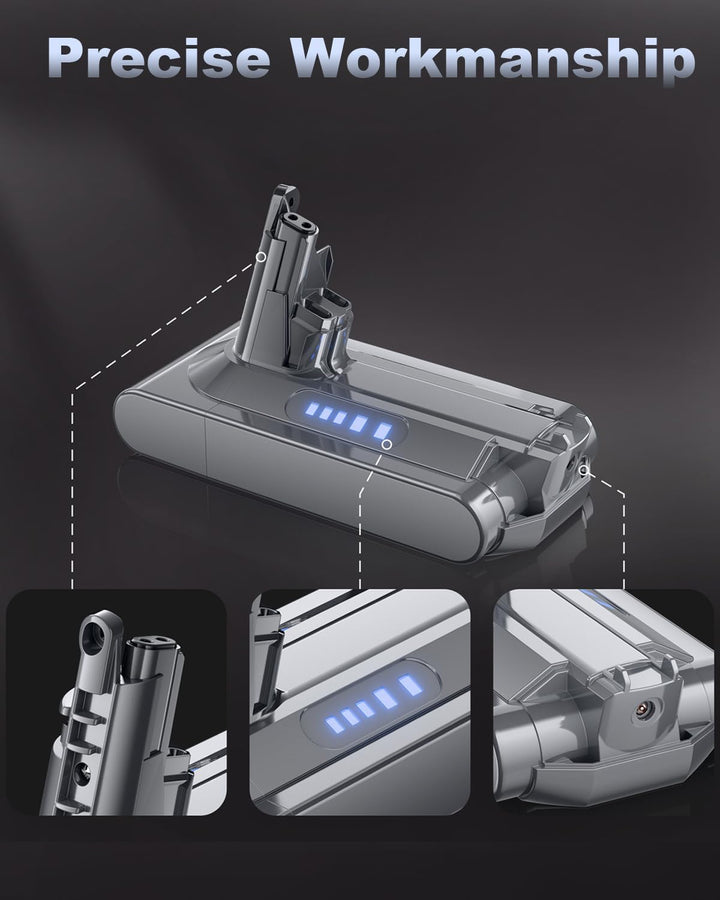 Akku für Dyson V10, Powtree Ersatzakku für Dyson V10 SV12 Absolute Animal Motörhead Fluffy Total Cle