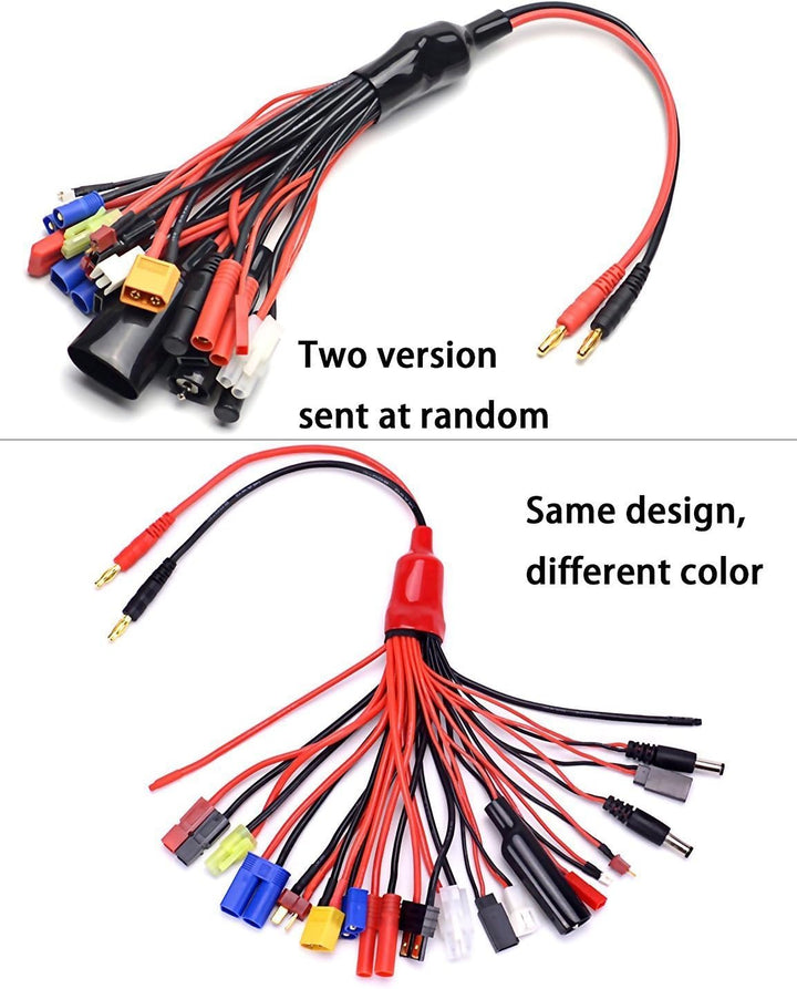 YUNIQUE DEUTSCHLAND 19-in-1 Bananenstecker Lipo Ladegerät Adapter Kabel IMAX / B6 / B6AC / TRX/JST/F