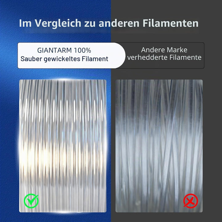PLA Filament 1.75mm, GIANTARM 3D Drucker Filament PLA 2kg Spool (schwarz) 2kg 2KG-PLA-Schwarz, 2kg 2