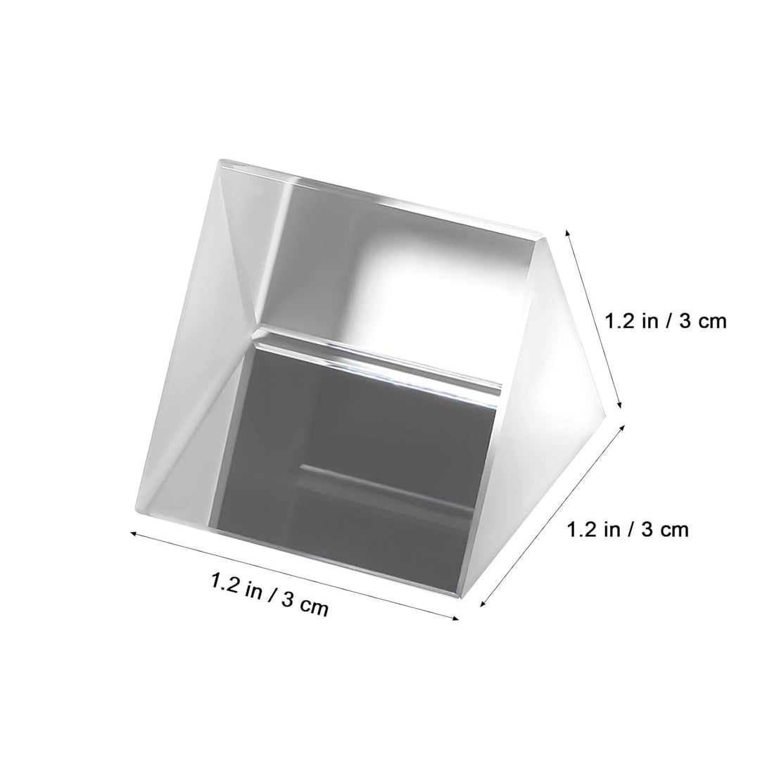 4 Stück Optisches Glasprisma 30x30x30mm Kristall Prismenwürfel für Physikexperimente Schüler und Pro