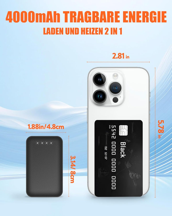 CYCYHEAT Beheizbare Mütze - Nackenwärmer Beheizbarer Schal & Beheizte Mütze für Männer und Frauen mi